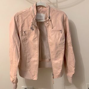 CiSono By Cavalini light pink leather jacket